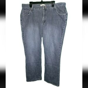 Riders Women's Denim Jeans Straight Leg 22W Long Distressed Western Travel